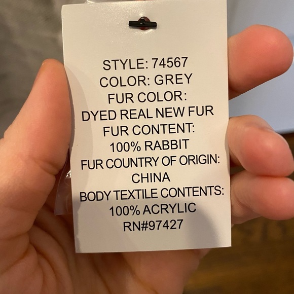 Dolce Cabo Rabbit Fur Grooved Open Vest - Picture 3 of 9